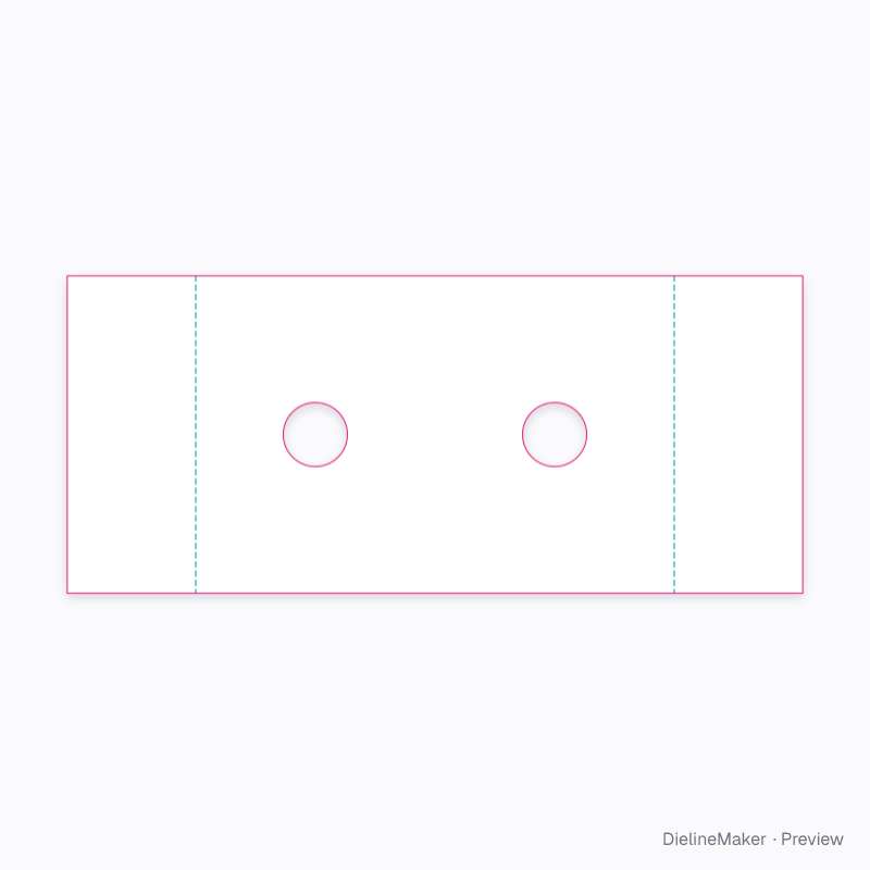 Platform on end legs 300×200×80 flat dieline