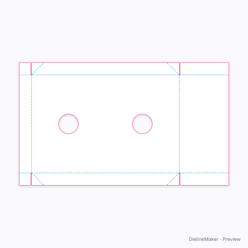 Open-front platform 300×200×100 flat dieline
