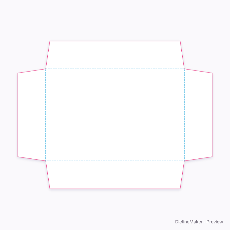Inverted tray riser 300×200×60 flat dieline