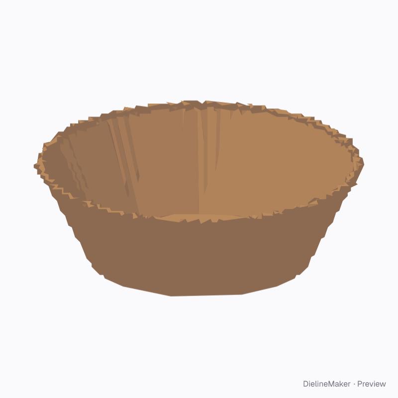 Round cake paper container with rim