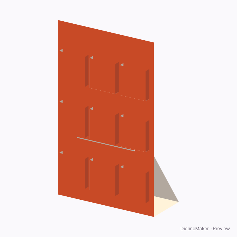 Nine-pocket DL brochure backboard