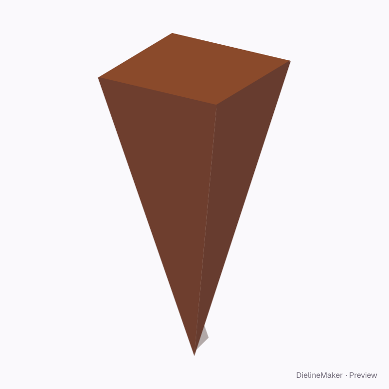 Four-sided pointed carton