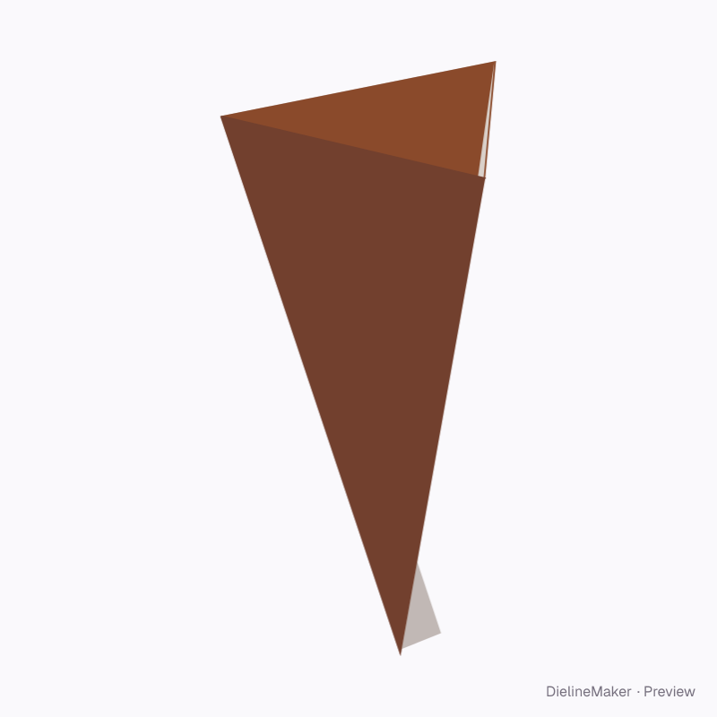 Triangular cone carton