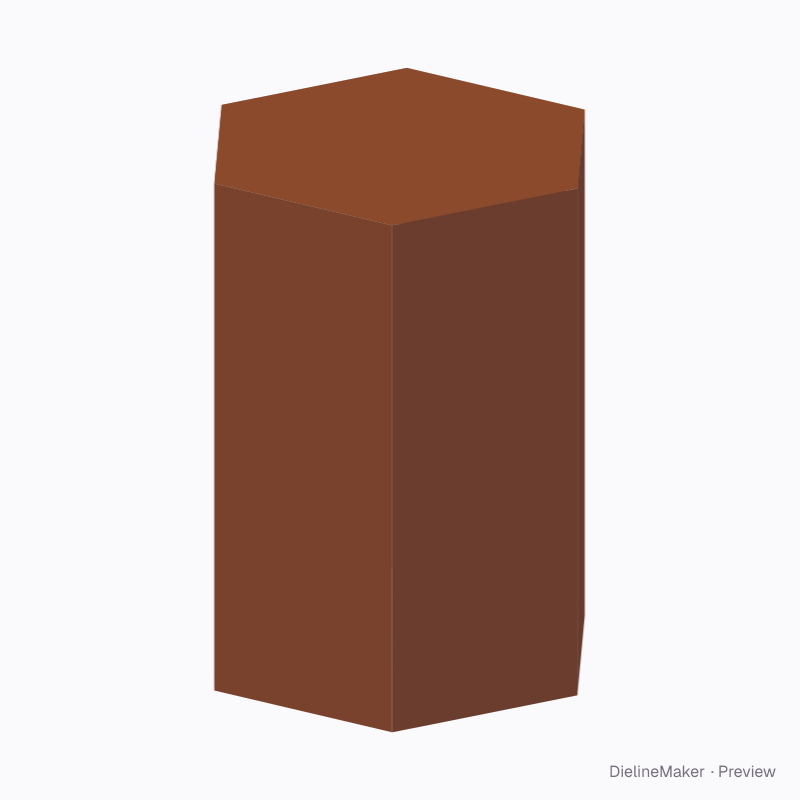 Hexagon carton with tear-strip cap