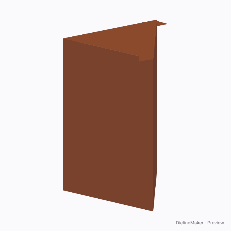 Triangular carton with tear-strip cap