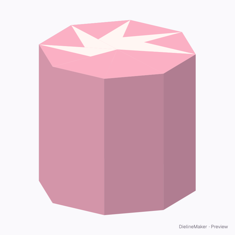 8-sided twist-lid carton