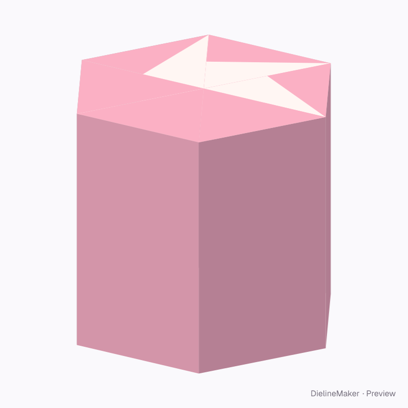 Polygon twist-gusset carton