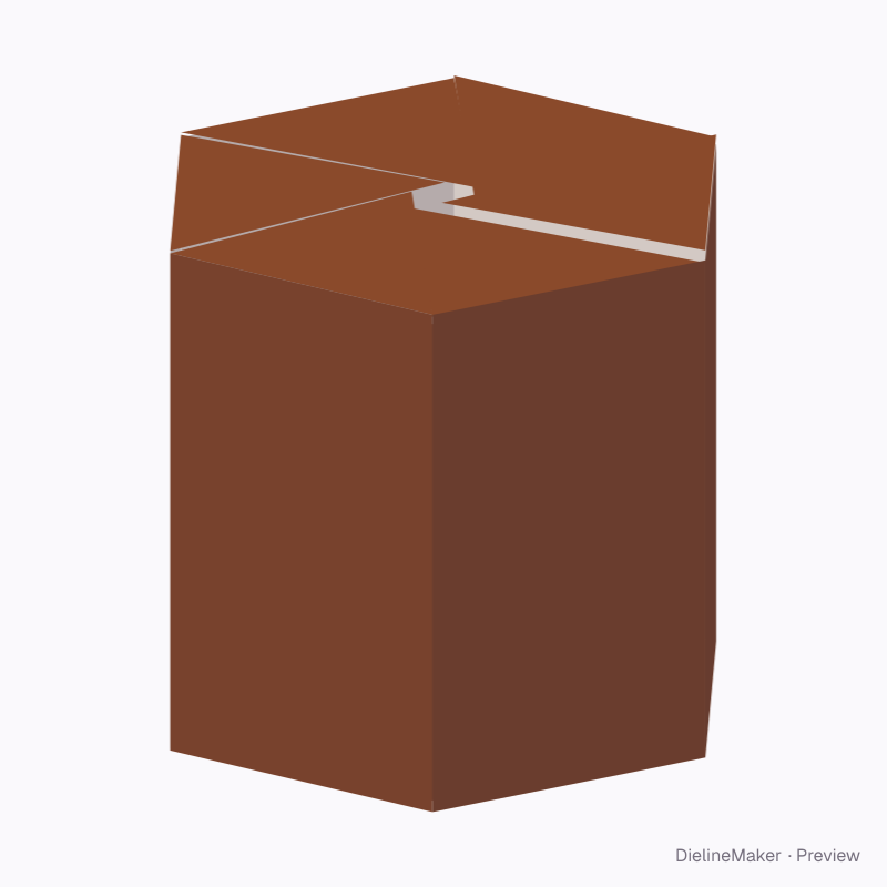 Hexagonal swirl-top box