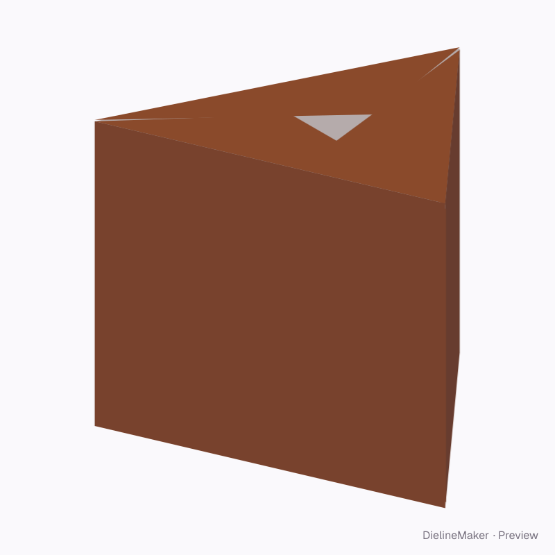 Three-petal triangular box
