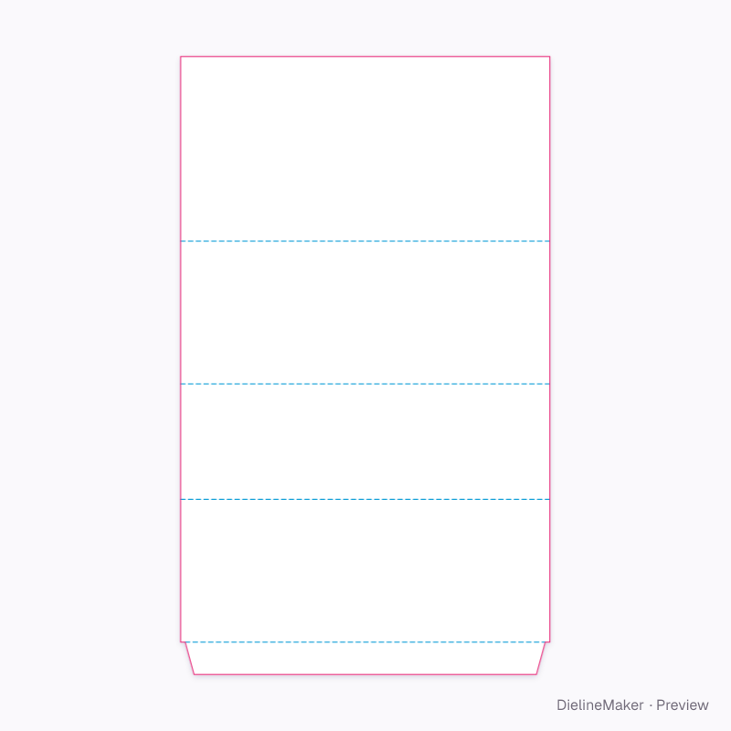 Trapezoidal sleeve flat dieline