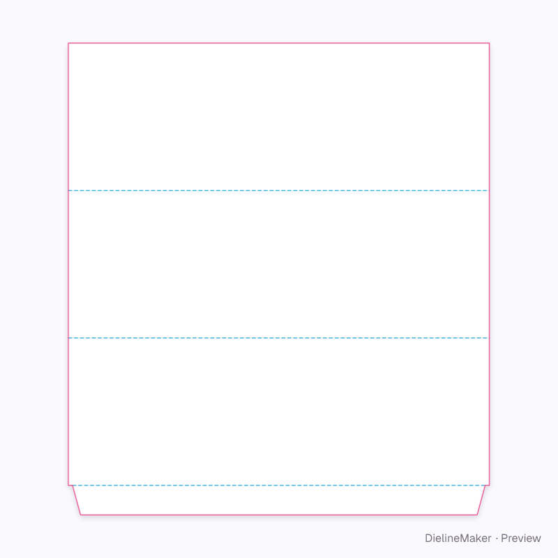 Triangular sleeve (C10.10.01.01 style) flat dieline