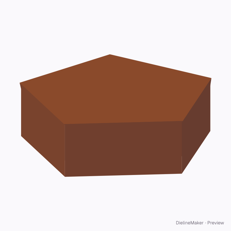Pentagon hinged box
