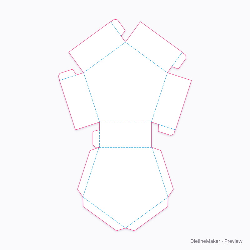 Flat dieline preview