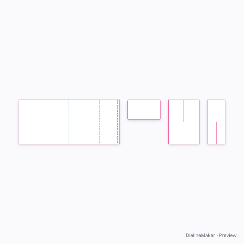 Compact event counter flat dieline