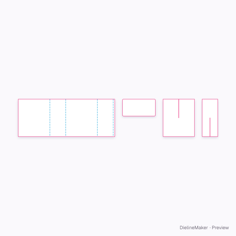 Pop-up promotional counter flat dieline