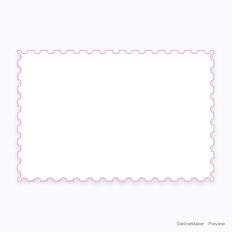 Landscape decorative stamp artwork area