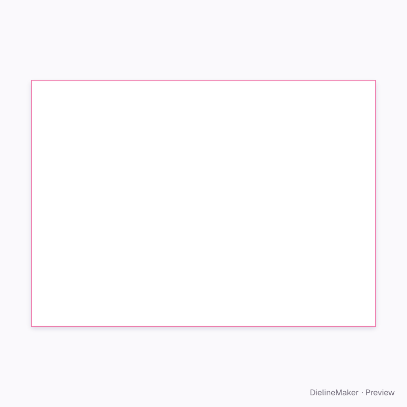 5 × 7 in postcard flat dieline