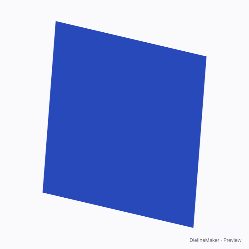 100 mm square postcard