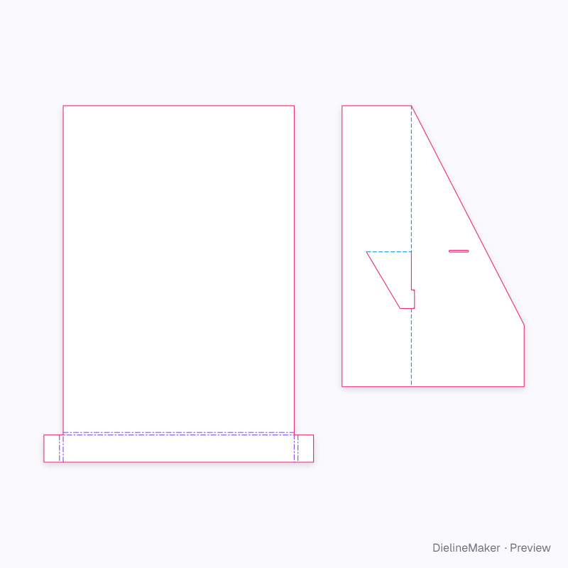 A3 poster holder with pocket flat dieline