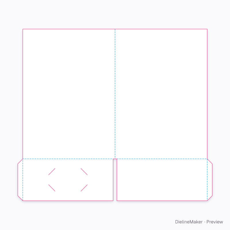 Flat dieline preview