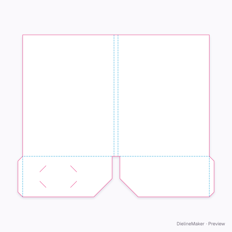Flat dieline preview