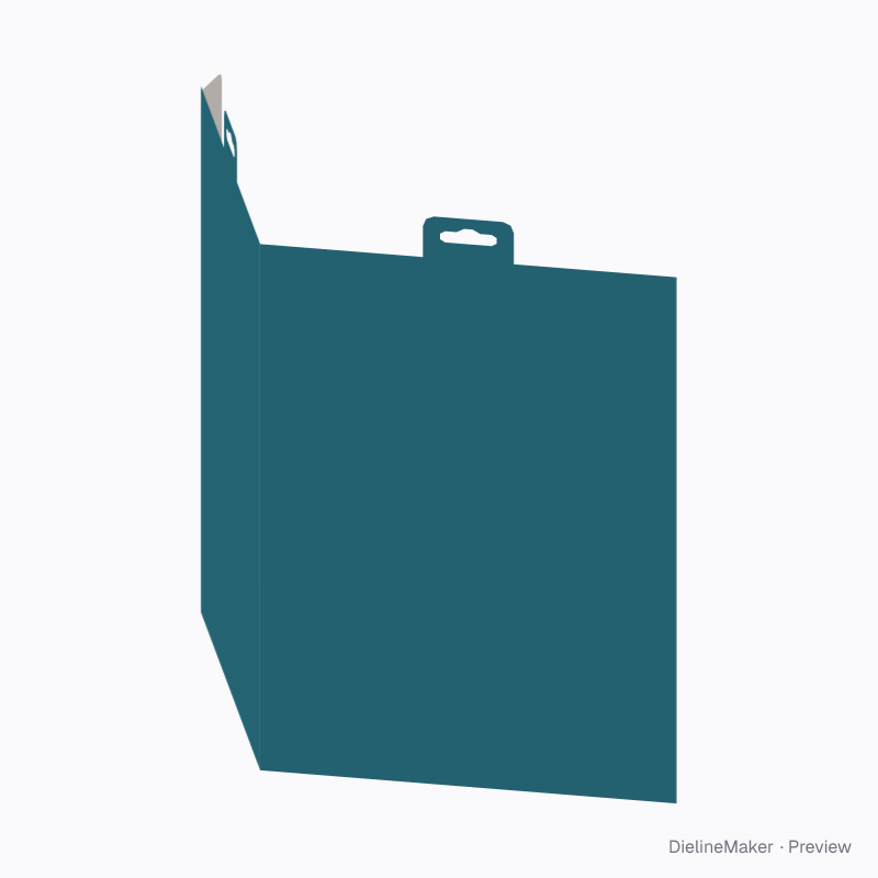 Locking folder with hanging hole