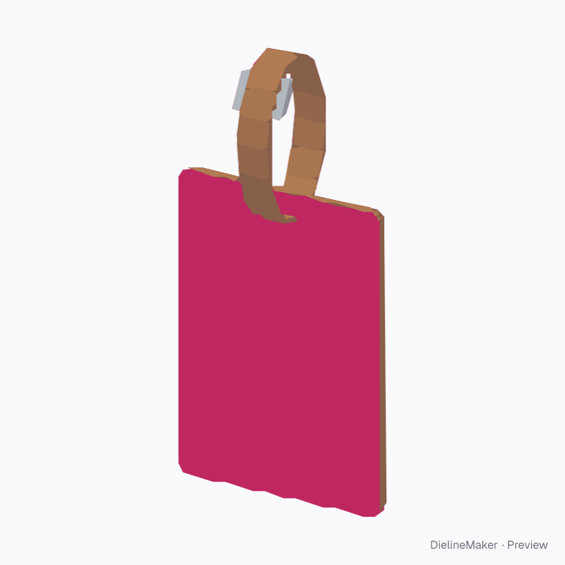 Tan leather luggage tag