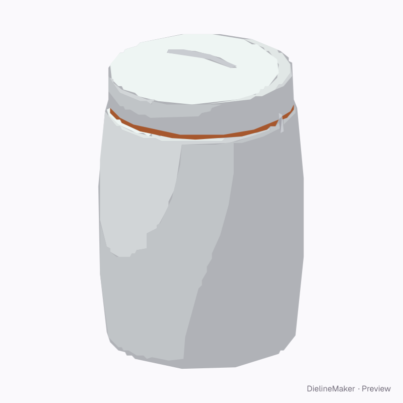 Round glass clip-lid jar 1 L