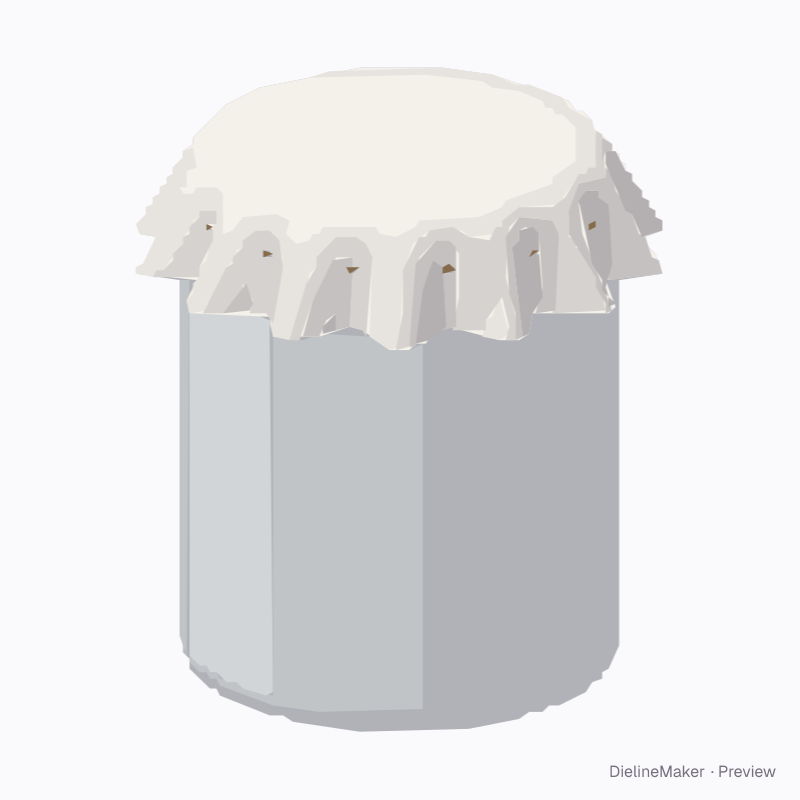 Honey jar with ruffled cover
