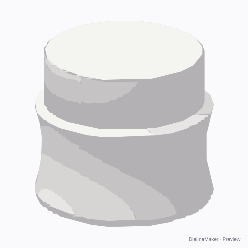 Waisted cream jar 200 ml