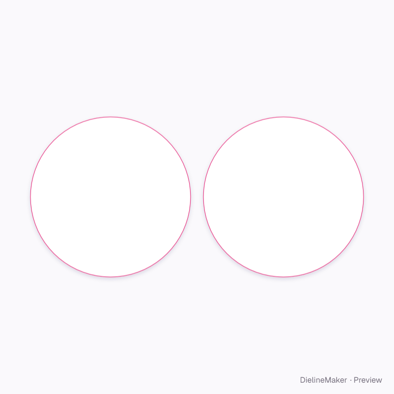 Round sign on paired struts artwork area