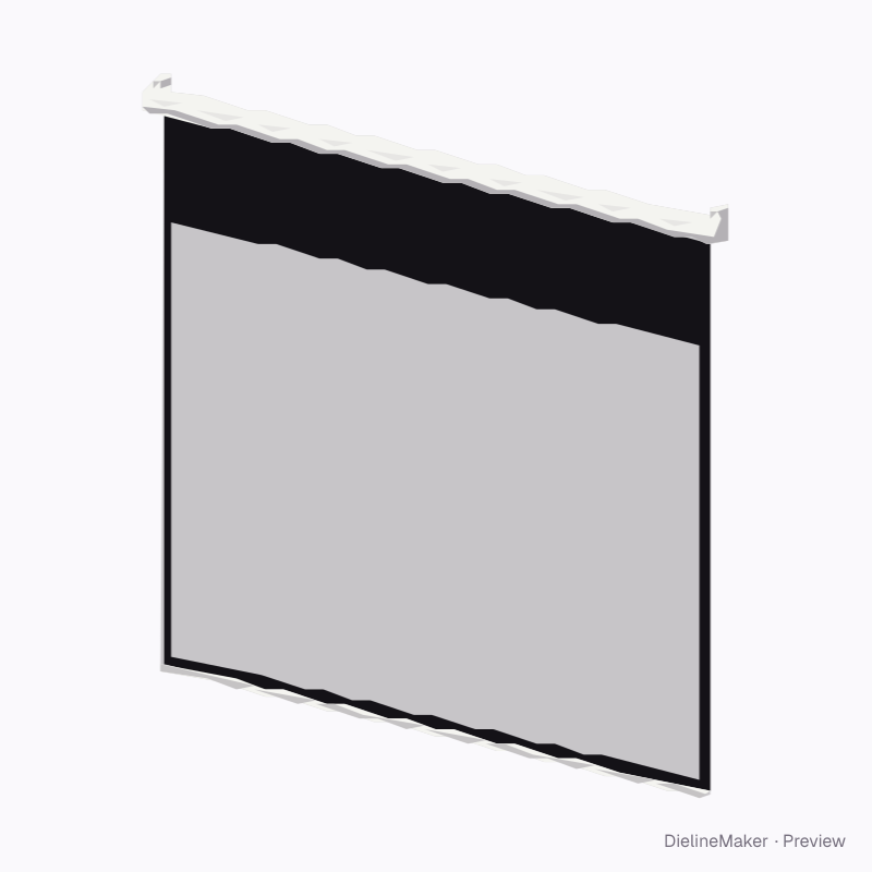 Wall roller screen 4:3