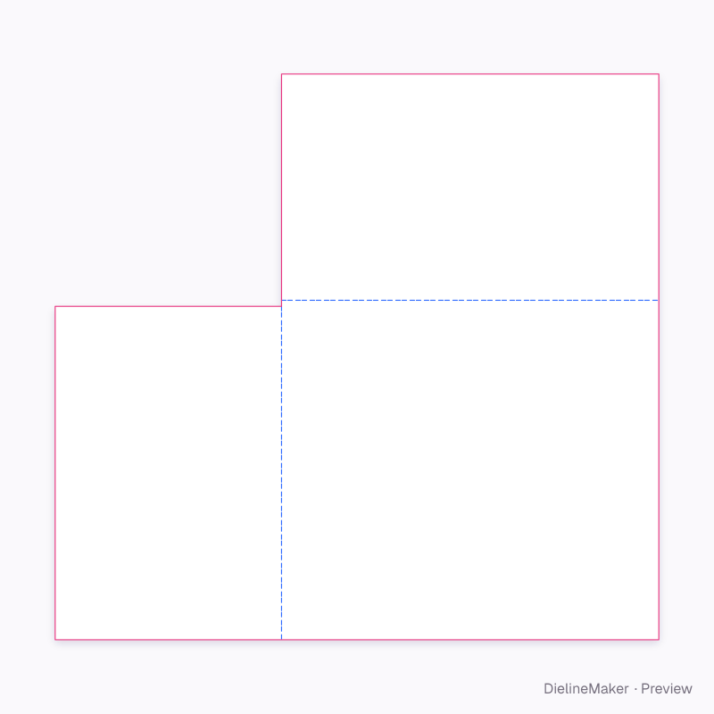 Appliance corner cap flat dieline