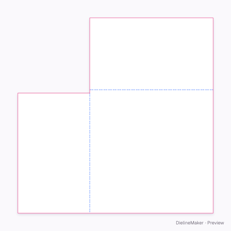 Furniture corner cap flat dieline