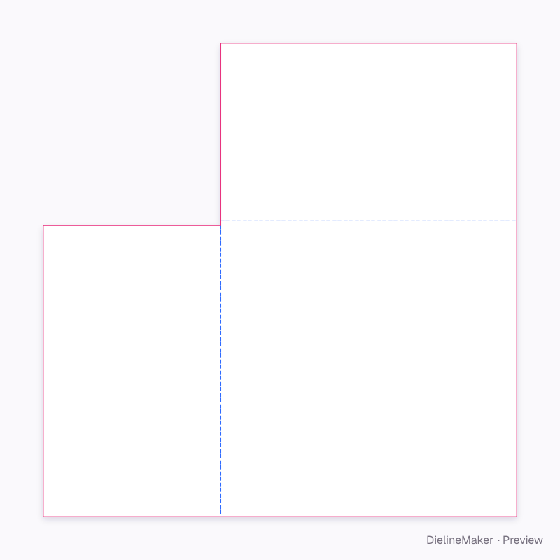 Three-face corner protector flat dieline