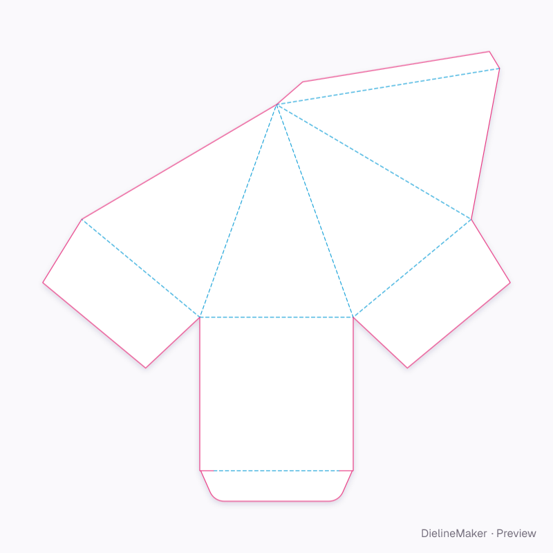 Easter egg pyramid flat dieline