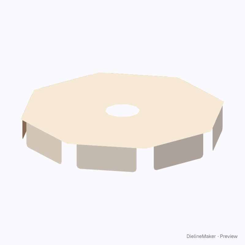 Radial tab disc with centre hole