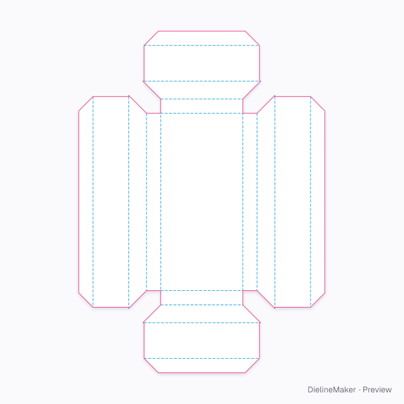 Phone or device recess insert flat dieline