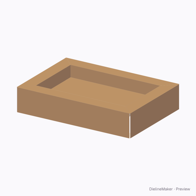 Recessed bed insert on folded legs