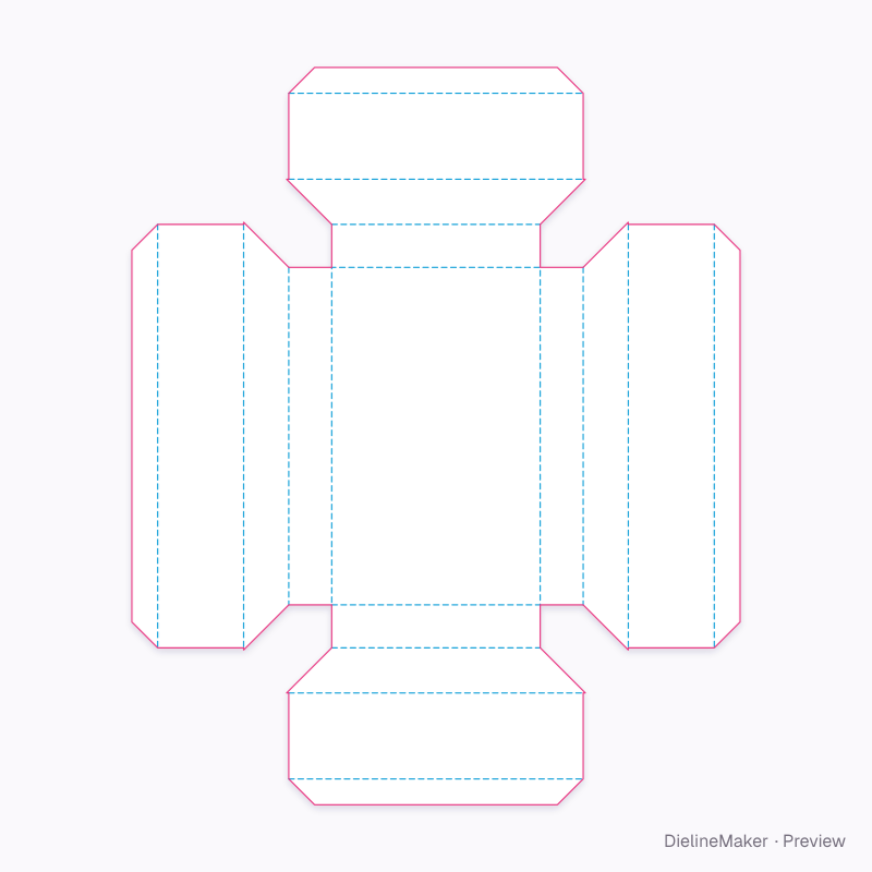 Flat dieline preview