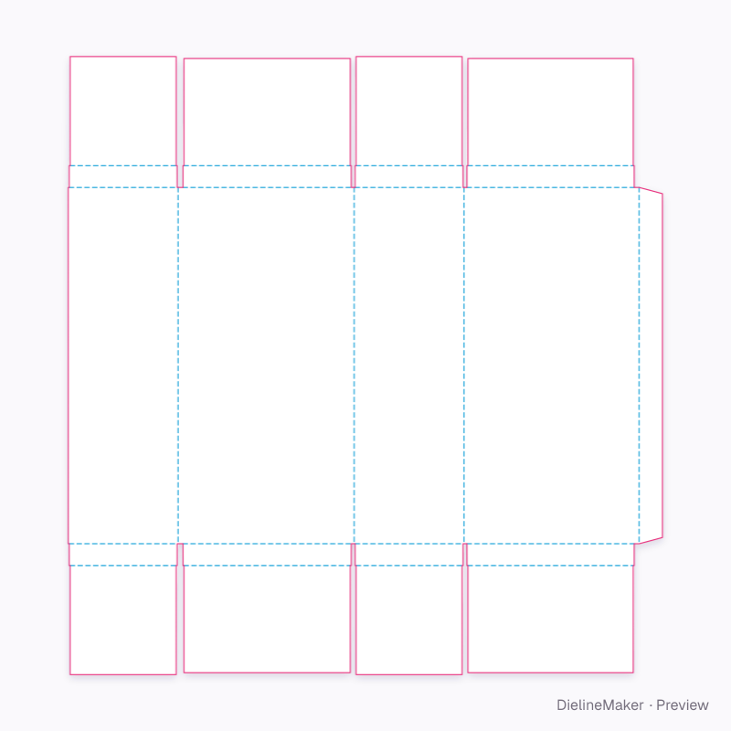 Flat dieline preview