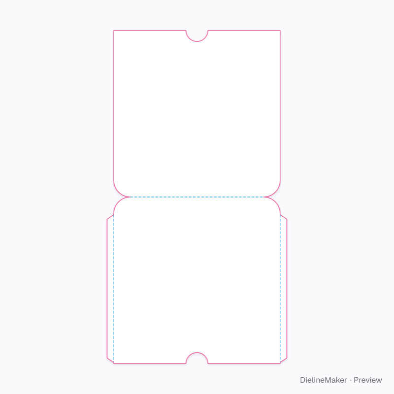 Paper record inner sleeve (die) flat dieline
