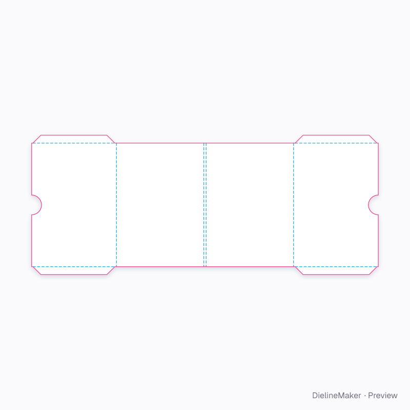 DVD gatefold wallet flat dieline