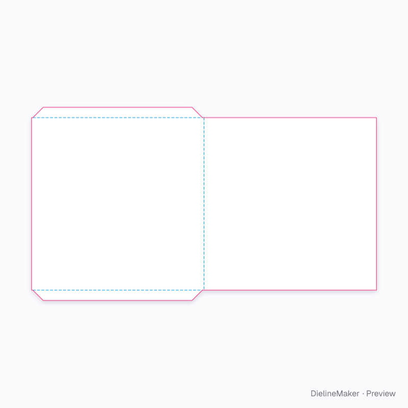10-inch record jacket flat dieline