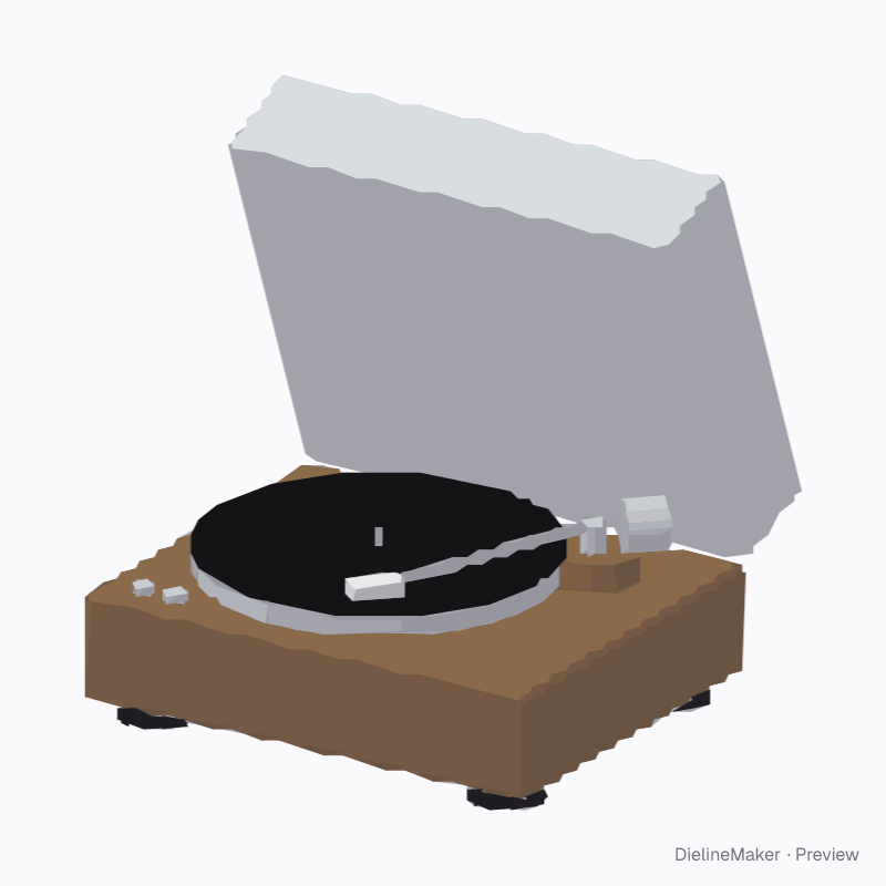 Hi-fi record player with dust cover