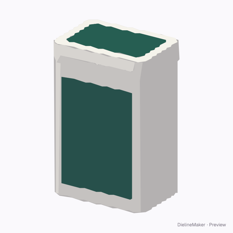 Rectangular tea tin