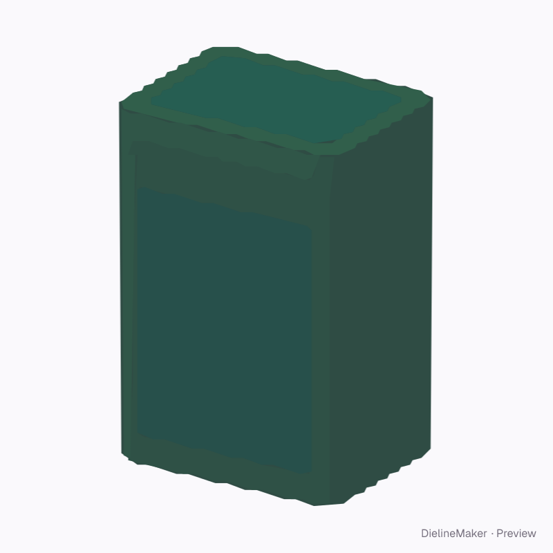 Rectangular tea tin