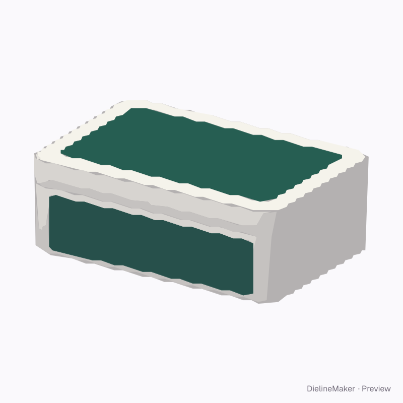Rectangular metal tin