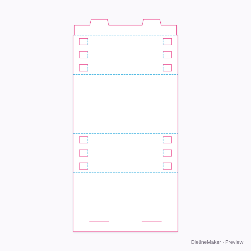 Locking retention sleeve flat dieline