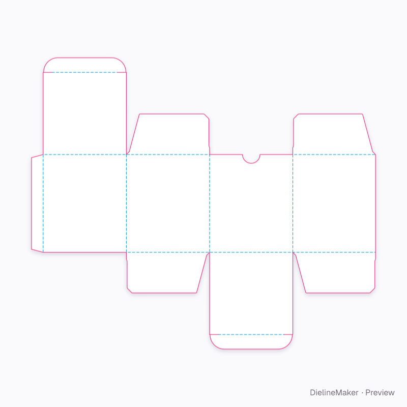 Candle box flat dieline